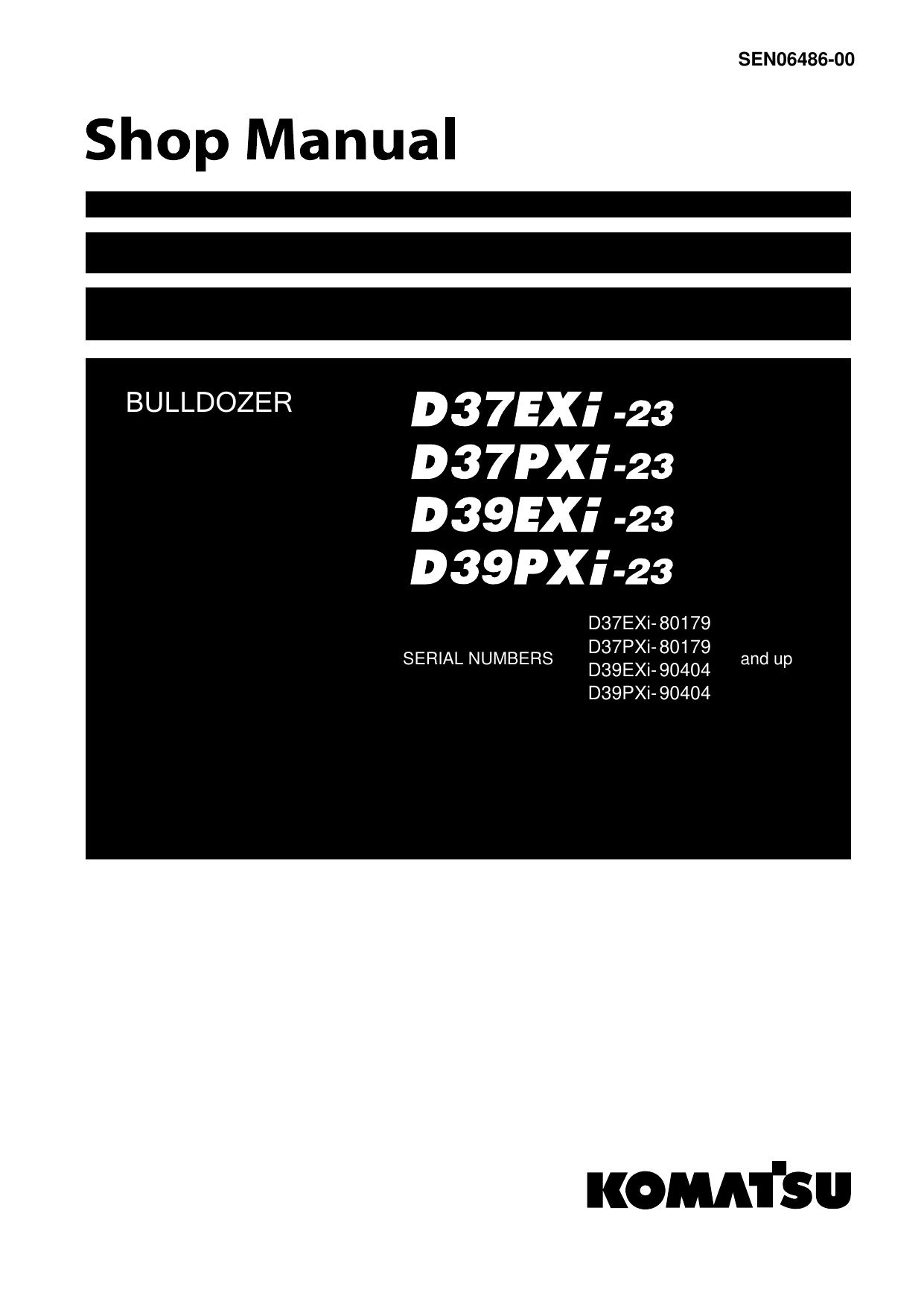 D39PXI-23 D39EXI-23 D37PXI-23 D37EXI-23 Shop Manual